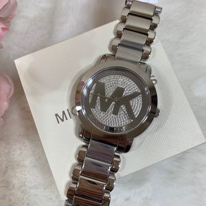 Michael Kors Runway MK Logo Glitz Watch